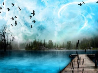 Paysage de Lac Serein
