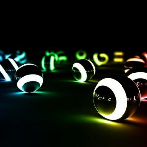 Sphères de Lumière Abstraites Colorées