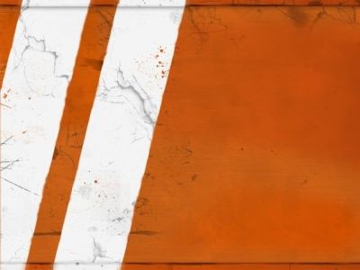 Design Abstrait Orange et Blanc