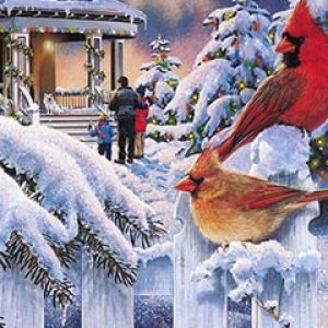 Scène de Noël Hivernale