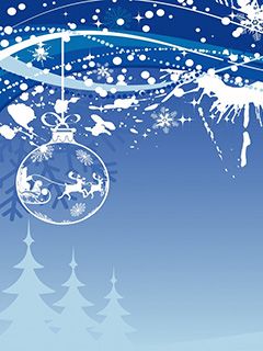 Ornement de Noël dans un Paysage d'Hiver