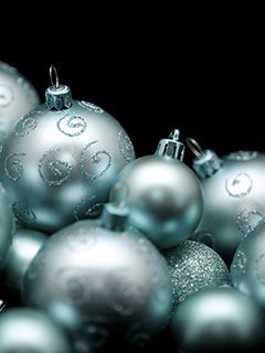 Ornements de Noël Bleus Élégants