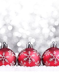 Ornements de Noël Rouges