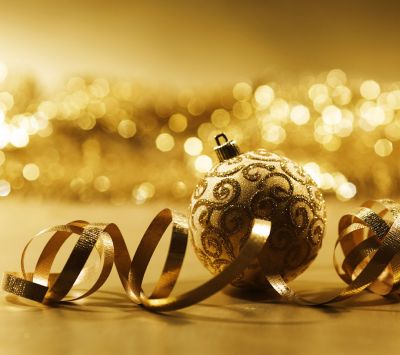 Ornement de Noël Doré