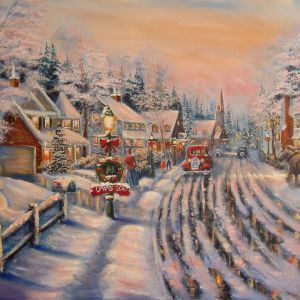 Scène de Noël en Hiver