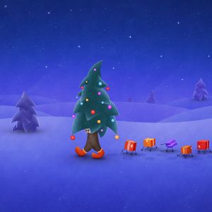 Illustration d'un Arbre de Noël Mignon