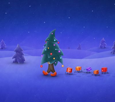 Illustration d'un Arbre de Noël Mignon