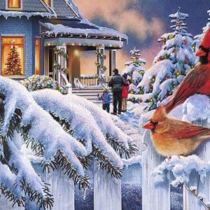 Scène de Noël en Hiver