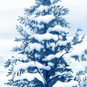 Sapin de Noël Enneigé