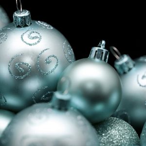 Ornements de Noël Bleus Élégants