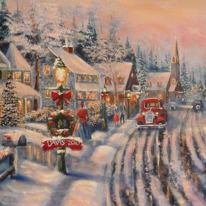 Scène de Noël dans un Paysage Hivernal