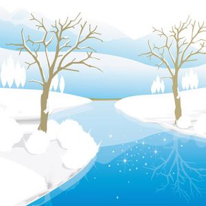 Paysage d'Hiver avec Rivière