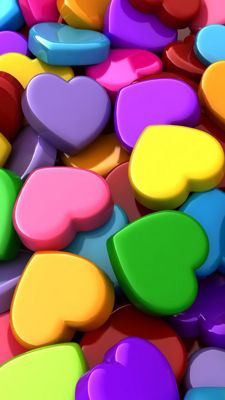 Formes de Cœur Colorées