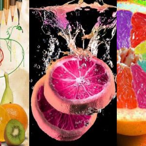 Art de Goutte de Fruits Colorés