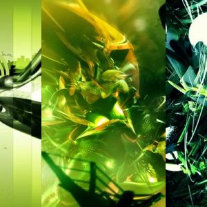 Art Abstrait Vert Vibrant