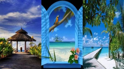 Scène Tropicale Paradisiaque