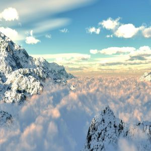 Montagnes Neigeuses Majestueuses