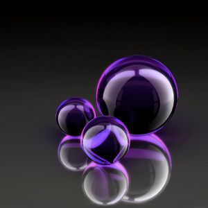 Sphères en Verre Violet