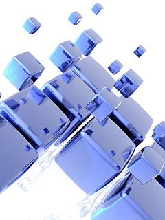 Cubes Abstraits Bleus