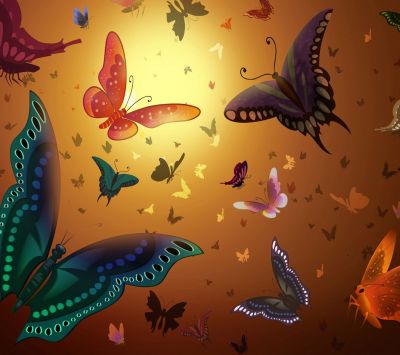 Papillons Colorés en Vol