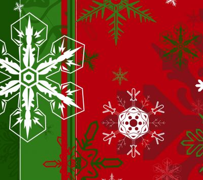 Flocons de Neige Colorés de Noël