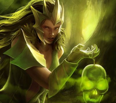 Sorcière Fantastique avec Crâne
