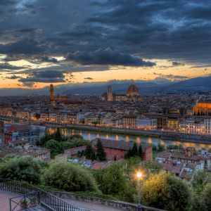 Skyline de Florence au Coucher de Soleil