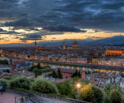 Skyline de Florence au Coucher de Soleil