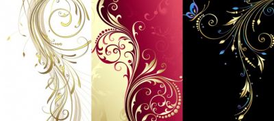 Design Élégant de Tourbillons Floraux