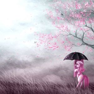Poney Fantastique Sous le Cerisier
