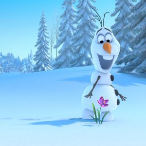 Olaf de La Reine des Neiges avec Fleur