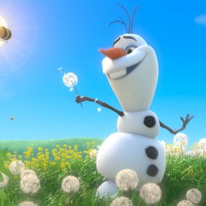 Olaf de La Reine des Neiges dans un Champ Ensoleillé