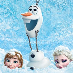 Personnages de Frozen dans la Neige