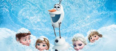 Personnages de Frozen dans la Neige
