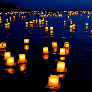 Lanternes Flottantes sur l'Eau