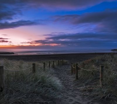 Coucher de Soleil Serein sur la Plage