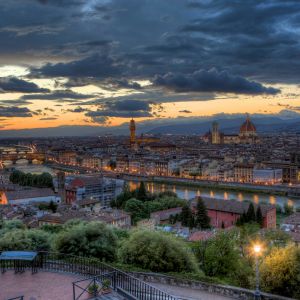 Panorama de Florence au Coucher de Soleil