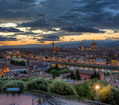 Panorama de Florence au Coucher de Soleil