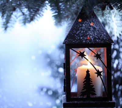 Lanterne de Noël avec Bougie