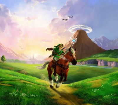 Link Montant Epona à Hyrule
