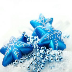 Ornements de Noël en Flocon de Neige Bleu