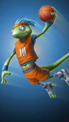Personnage Lézard de Basket