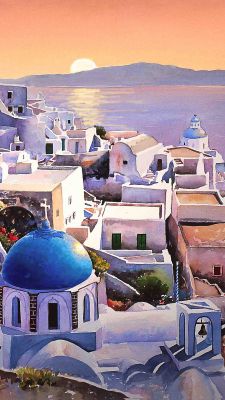 Coucher de soleil à Santorin