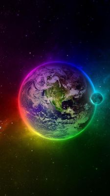 Terre Colorée dans l'Espace