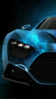 Voiture de Sport Bleue Cosmique