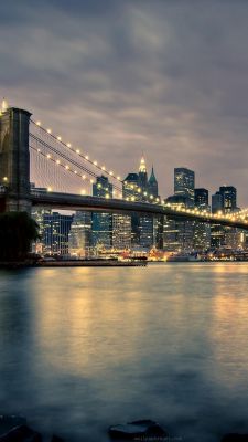 Pont de Brooklyn au Crépuscule