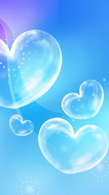 Bulles de Cœur Bleues
