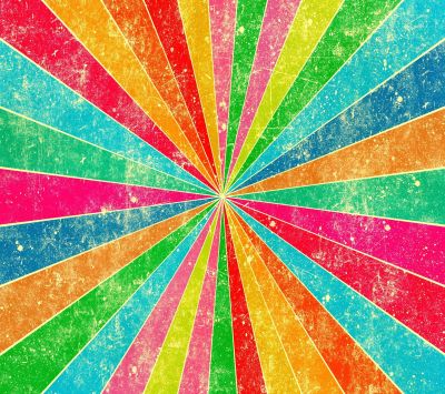 Motif d'Explosion Rétro Coloré