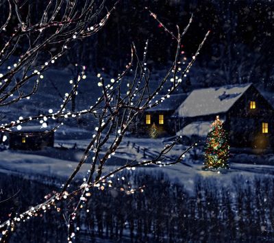 Scène de Noël en Hiver