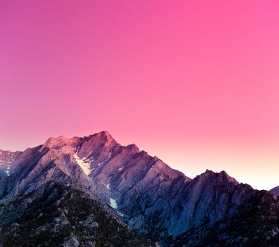 Coucher de soleil sur les montagnes